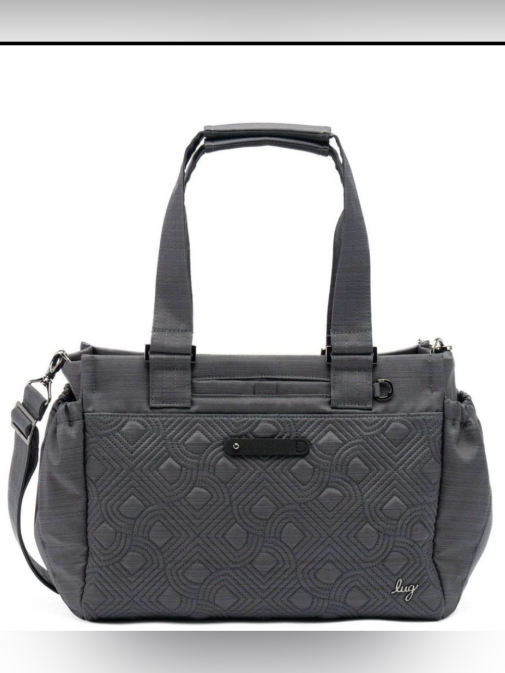 Lug Dilly Dally Convertible Tote Bag – Brushed Grey (Gunmetal Gray)